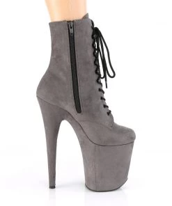 Pleaser Direct Flamingo 1020FS Grey Faux Suede Ankle Boots Larger Size Shoes 9 Pleaser Direct Flamingo 1020FS Grey Faux Suede Ankle Boots Larger Size Shoes