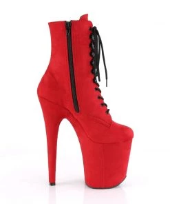Pleaser Direct Larger Size Shoes Flamingo 1020FS Red Faux Suede Vegan Boots 9 Pleaser Direct Larger Size Shoes Flamingo 1020FS Red Faux Suede Vegan Boots