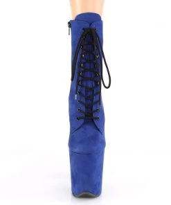 Pleaser Direct Flamingo 1020FS Dark Blue Faux Suede Ankle Boots