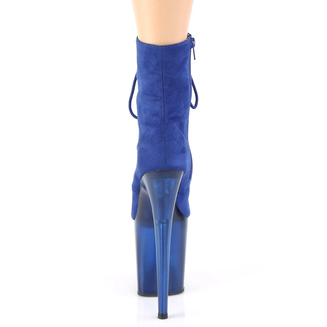Pleaser Direct Flamingo 1020FST Blue Tinted Perspex Ankle Boots 4 Pleaser Direct Flamingo 1020FST Blue Tinted Perspex Ankle Boots