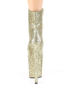 Pleaser Direct Flamingo 1020GWR Gold Glitter Ankle Boots 8 Pleaser Direct Flamingo 1020GWR Gold Glitter Ankle Boots