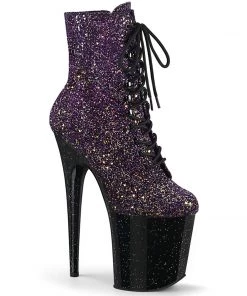 Pleaser Direct Flamingo 1020OMBG Purple And Black Platform Boots