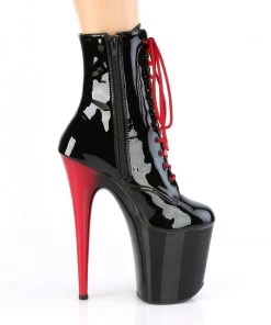 Pleaser Direct Flamingo 1020RH Black Patent & Red Ankle Boots 9 Pleaser Direct Flamingo 1020RH Black Patent & Red Ankle Boots