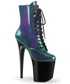 Pleaser Direct Flamingo 1020SHG Green And Purple Platform Larger Size Shoes