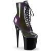 Pleaser Direct Larger Size Shoes Flamingo 1020SHG Grey And Purple Platform Boots