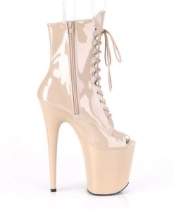 Pleaser Direct Larger Size Shoes Flamingo 1021 Nude Patent Peep Toe Ankle Boots 9 Pleaser Direct Larger Size Shoes Flamingo 1021 Nude Patent Peep Toe Ankle Boots