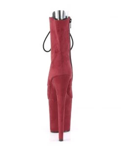 Pleaser Direct Flamingo 1021FS Burgundy Faux Suede Peep Toe Boots Larger Size Shoes 8 Pleaser Direct Flamingo 1021FS Burgundy Faux Suede Peep Toe Boots Larger Size Shoes