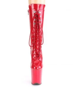 Pleaser Direct Flamingo 1050 Red Patent Mid-Calf Boots Larger Size Shoes