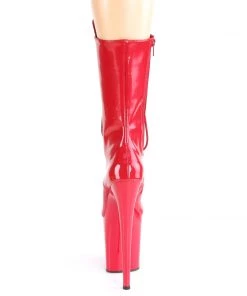 Pleaser Direct Flamingo 1050 Red Patent Mid-Calf Boots Larger Size Shoes