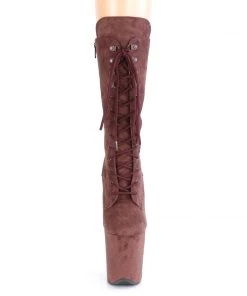 Pleaser Direct Flamingo 1050FS Brown Faux Suede Mid-Calf Boots