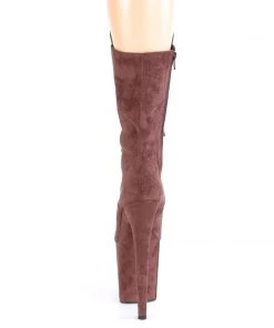 Pleaser Direct Flamingo 1050FS Brown Faux Suede Mid-Calf Boots 8 Pleaser Direct Flamingo 1050FS Brown Faux Suede Mid-Calf Boots