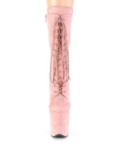 Pleaser Direct Flamingo 1050FS Baby Pink Faux Suede Mid-Calf Boots