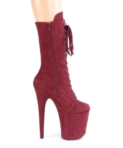 Pleaser Direct Flamingo 1050FS Burgundy Faux Suede Mid-Calf Boots Larger Size Shoes 9 Pleaser Direct Flamingo 1050FS Burgundy Faux Suede Mid-Calf Boots Larger Size Shoes