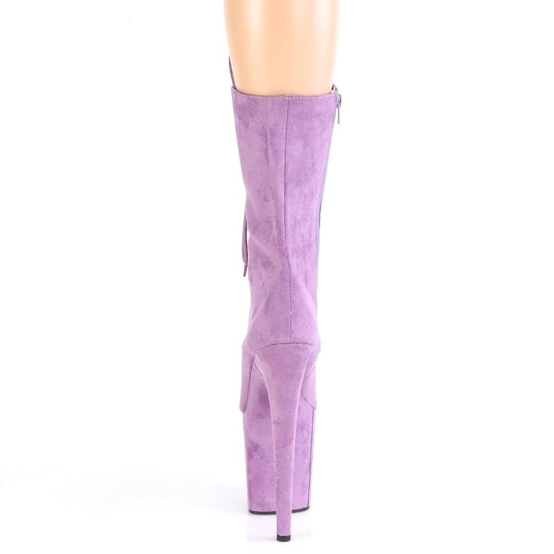 Pleaser Direct Flamingo 1050FS Lilac Faux Suede Mid-Calf Boots Larger Size Shoes 4 Pleaser Direct Flamingo 1050FS Lilac Faux Suede Mid-Calf Boots Larger Size Shoes