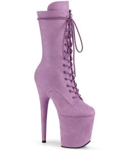 Pleaser Direct Flamingo 1050FS Lilac Faux Suede Mid-Calf Boots Larger Size Shoes