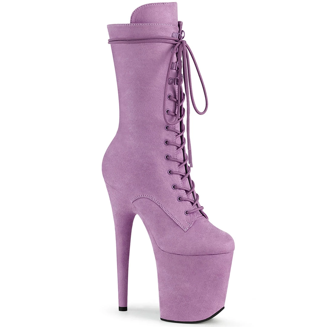 Pleaser Direct Flamingo 1050FS Lilac Faux Suede Mid-Calf Boots Larger Size Shoes 1 Pleaser Direct Flamingo 1050FS Lilac Faux Suede Mid-Calf Boots Larger Size Shoes