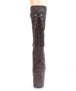 Pleaser Direct Flamingo 1050FS Midnight Grey Faux Suede Mid-Calf Boots Larger Size Shoes