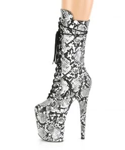 Pleaser Direct Flamingo 1050SP Snake Print Platform Boots Larger Size Shoes