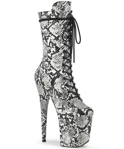 Pleaser Direct Flamingo 1050SP Snake Print Platform Boots Larger Size Shoes