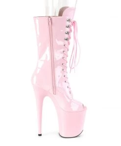 Pleaser Direct Flamingo 1051 Baby Pink Peep Toe Mid Calf Boots 9 Pleaser Direct Flamingo 1051 Baby Pink Peep Toe Mid Calf Boots