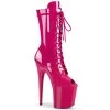 Pleaser Direct Larger Size Shoes Flamingo 1051 Pink Peep Toe Mid Calf Boots