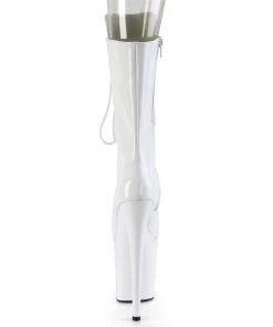 Pleaser Direct Flamingo 1051 White Peep Toe Mid Calf Boots Larger Size Shoes 8 Pleaser Direct Flamingo 1051 White Peep Toe Mid Calf Boots Larger Size Shoes