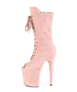 Pleaser Direct Flamingo 1051FS Blush Faux Suede Mid-Calf Boots 7 Pleaser Direct Flamingo 1051FS Blush Faux Suede Mid-Calf Boots