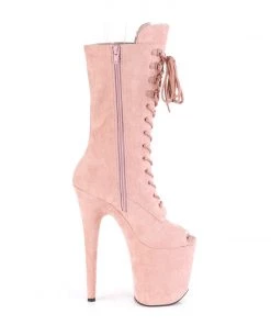 Pleaser Direct Flamingo 1051FS Blush Faux Suede Mid-Calf Boots 9 Pleaser Direct Flamingo 1051FS Blush Faux Suede Mid-Calf Boots