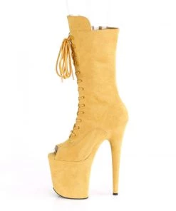 Pleaser Direct Larger Size Shoes Flamingo 1051FS Yellow Faux Suede Mid-Calf Boots 7 Pleaser Direct Larger Size Shoes Flamingo 1051FS Yellow Faux Suede Mid-Calf Boots