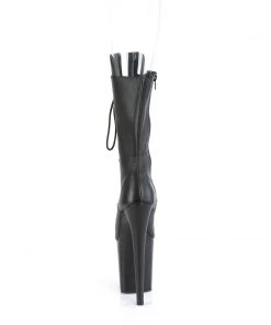 Pleaser Direct Flamingo 1051LWR Black Leather Mid-Calf Boots 8 Pleaser Direct Flamingo 1051LWR Black Leather Mid-Calf Boots
