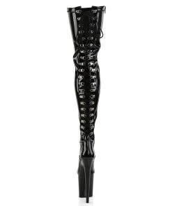 Pleaser Direct Platform Shoes Flamingo 3063 Black Patent Thigh High Boots 8 Pleaser Direct Platform Shoes Flamingo 3063 Black Patent Thigh High Boots