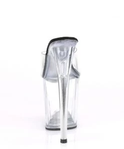 Pleaser Direct Flamingo 801 Black And Clear Platforms