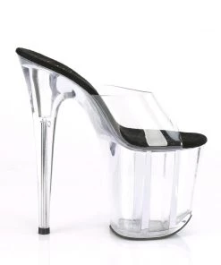Pleaser Direct Flamingo 801 Black And Clear Platforms