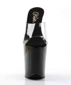 Pleaser Direct Flamingo 801 Black And Clear Platforms