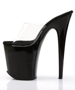 Pleaser Direct Flamingo 801 Black And Clear Platforms