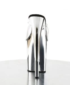 Pleaser Direct Larger Size Shoes Flamingo 801 Chrome Base Platforms