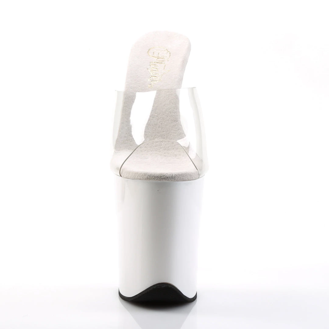 Pleaser Direct Flamingo 801 White And Clear Platforms 2 Pleaser Direct Flamingo 801 White And Clear Platforms