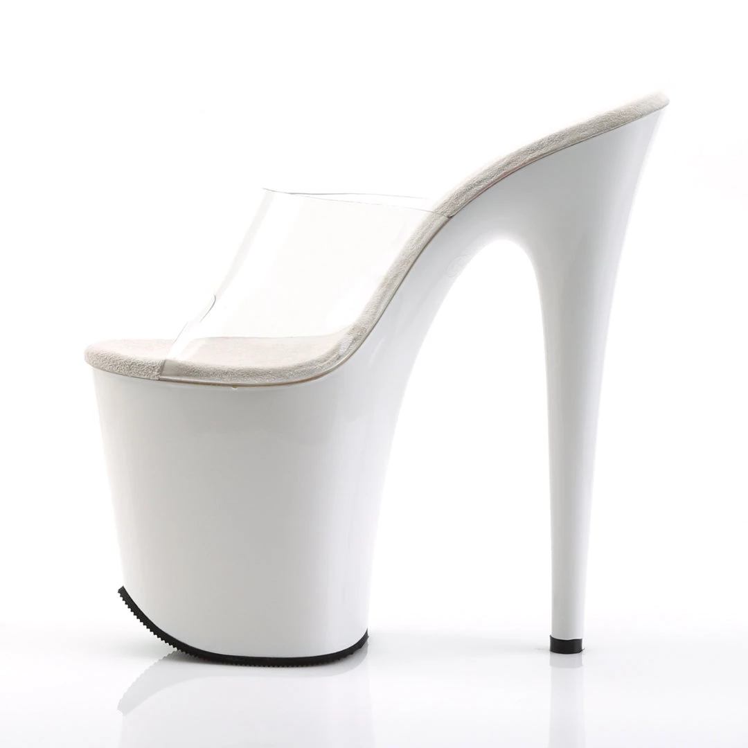 Pleaser Direct Flamingo 801 White And Clear Platforms 3 Pleaser Direct Flamingo 801 White And Clear Platforms