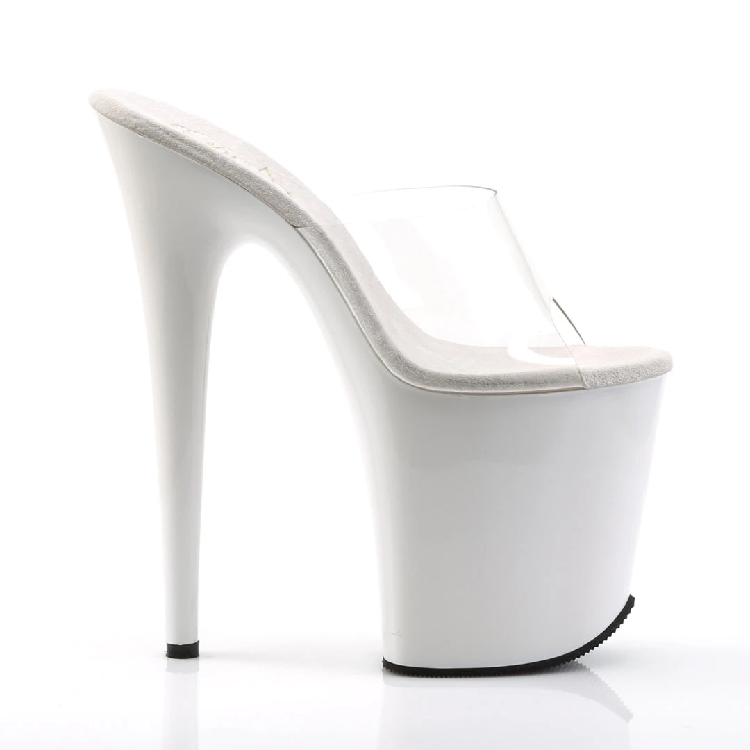 Pleaser Direct Flamingo 801 White And Clear Platforms 5 Pleaser Direct Flamingo 801 White And Clear Platforms