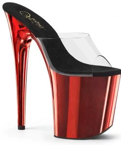 Pleaser Direct Flamingo 801 Black And Red Platforms