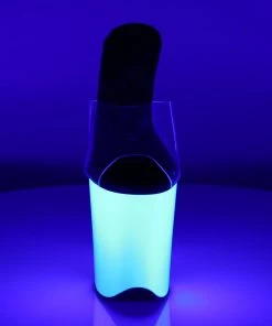 Pleaser Direct Flamingo 801UV Neon White Platforms