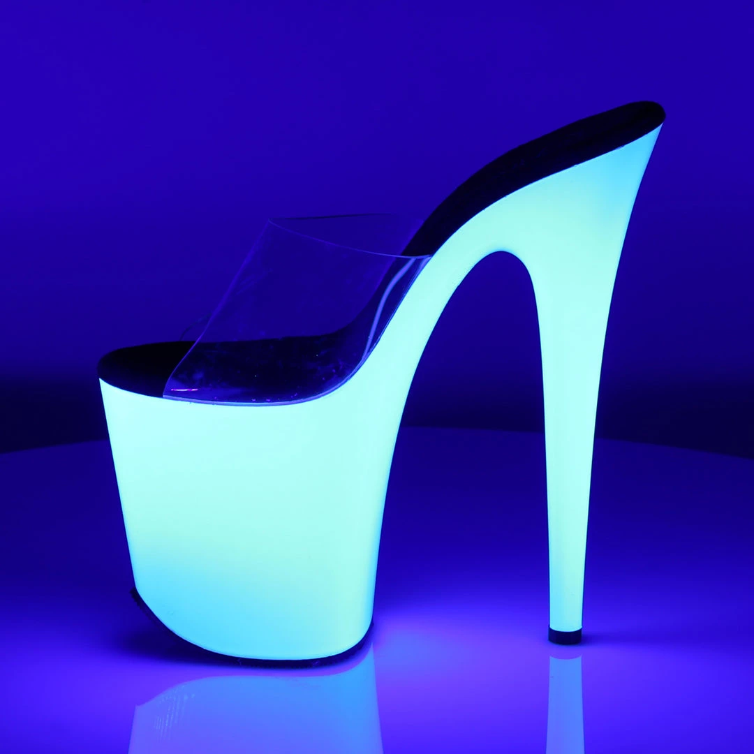 Pleaser Direct Flamingo 801UV Neon White Platforms 3 Pleaser Direct Flamingo 801UV Neon White Platforms