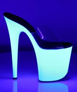 Pleaser Direct Flamingo 801UV Neon White Platforms 9 Pleaser Direct Flamingo 801UV Neon White Platforms