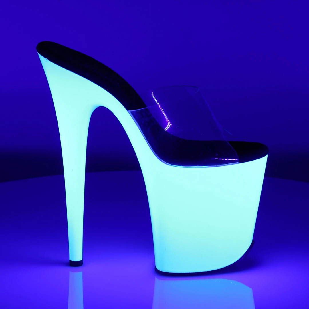Pleaser Direct Flamingo 801UV Neon White Platforms 5 Pleaser Direct Flamingo 801UV Neon White Platforms