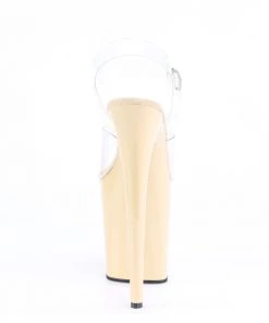 Pleaser Direct Larger Size Shoes Flamingo 808 Cream And Clear Platforms 8 Pleaser Direct Larger Size Shoes Flamingo 808 Cream And Clear Platforms