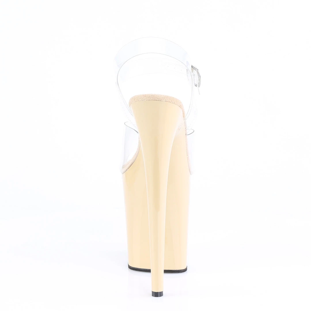 Pleaser Direct Larger Size Shoes Flamingo 808 Cream And Clear Platforms 4 Pleaser Direct Larger Size Shoes Flamingo 808 Cream And Clear Platforms