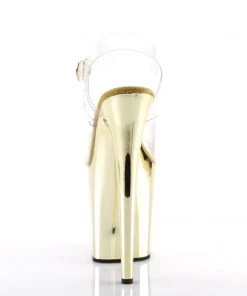 Pleaser Direct Flamingo 808 Gold Chrome Vegan Platforms Larger Size Shoes 8 Pleaser Direct Flamingo 808 Gold Chrome Vegan Platforms Larger Size Shoes