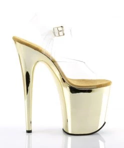 Pleaser Direct Flamingo 808 Gold Chrome Vegan Platforms Larger Size Shoes 9 Pleaser Direct Flamingo 808 Gold Chrome Vegan Platforms Larger Size Shoes