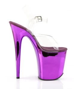 Pleaser Direct Larger Size Shoes Flamingo 808 Purple Chrome Platforms 9 Pleaser Direct Larger Size Shoes Flamingo 808 Purple Chrome Platforms