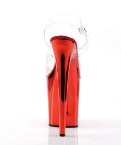 Pleaser Direct Flamingo 808 Red Chrome Platforms 8 Pleaser Direct Flamingo 808 Red Chrome Platforms